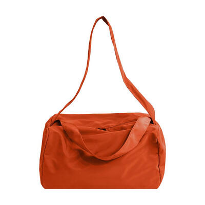 

Fashion Pure Color Shoulder Handbags Large Totes Nylon Unisex Crossbody Bag