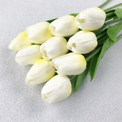 

Toponeto Tulip Artificial Flower Latex Real Bridal Wedding Bouquet Home Decor 20pcs