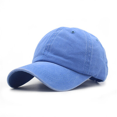 

Vintage solid nude baseball cap mature washed denim cap for outdoor travel