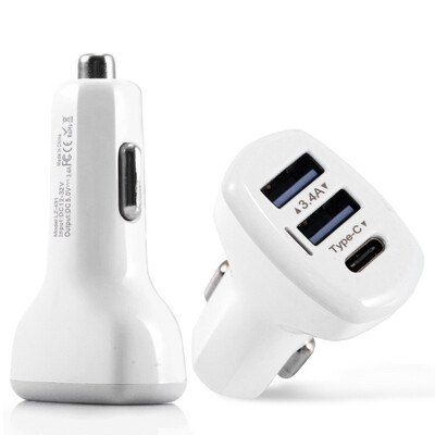 

Dual USB Type C 5V34A Car Charger Power Adapter For iPhone Samsung Smart Phone