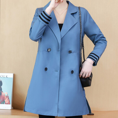 

Tailored Womens Oversize Lapel Cashmere Wool Blend Belt Trench Coat Outwear Jacket