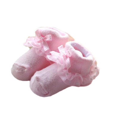 

Cotton Christmas Warmers Newborn Baby Kids Soft Non-slip Lace Socks Suitable 0-3 Month Baby