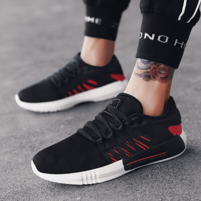 

Autumn new mens shoes breathable sneakers Korean version of wild casual shoes mens trend white running shoes