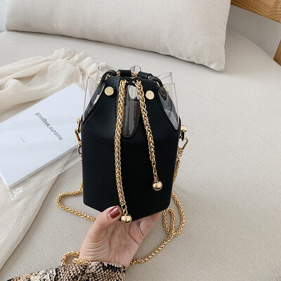 

Summer ins super fire personality bag female 2019 new Korean version of the wild single shoulder slung fashion chain bucket bag