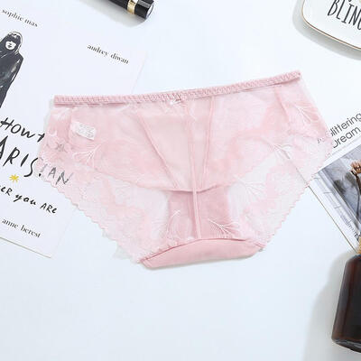 

Brand Underwear Women Lace Briefs Ultra-thin Comfort Mid Waist Seamless Solid 2019 New Panties 9 Colors 1PCS hot sale