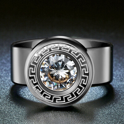 

Rings for Women Jewlry Titanium Steel Ring The Great Wall Pattern 3 Color