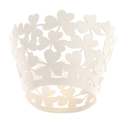 

40 PcsSet Openwork Butterfly Flower Wrap Circle Cake Cup Creative Wedding Birthday Party Cake Paper Cup Packaging