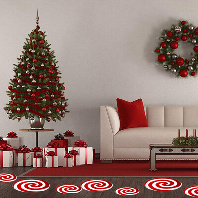 

Siaonvr Christmas New Candy Sticker Self-adhesive Round Holiday Decoration Floor Sticker