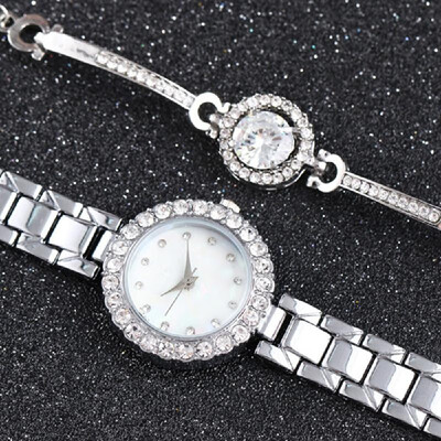 

Luxury Rhinestone Bracelet Watch Women Diamond Fashion Ladies Dress Watch Brand Stainless Steel Crystal Wristwatch Clock