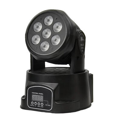 

7LED Mini Moving Head LED 914 DMX Channels Party Stage Wash Lighting Lamp