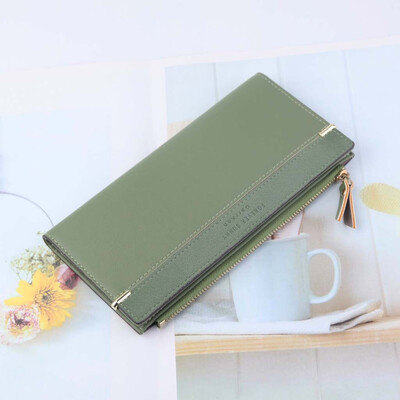 

Tailored Women Long Wallet Fashion Zipper Bag Multicolor Wallet Splicing Wild Coin Purse
