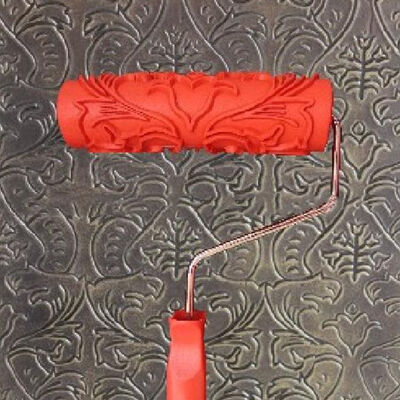 

Flowers Pattern Paint Rubber Roller for Home Shop Wall Creative Decoration