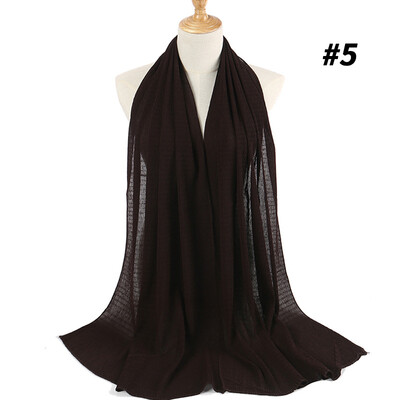 

Monochrome pleated pearl chiffon national womens headscarf new 22 color Muslim solid color hijab manufacturers