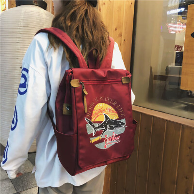 

Guzhuanggan GirlsBookbags Female College Students Shoulder Bags Korean version High School Large Capacity Simple Baitao Campus T