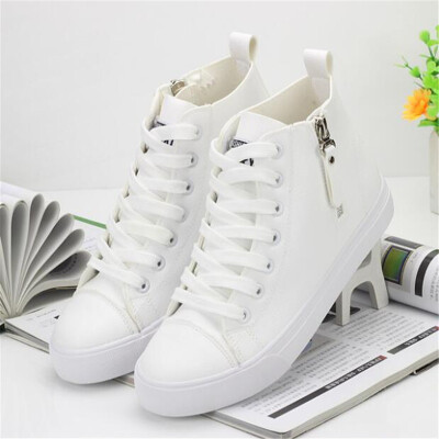 

Vulcanize Shoes White Denim Sneakers Basket Femme Casual Shoes tenis feminino High Top Flat Shoes Trainers Women Zapatos Mujer