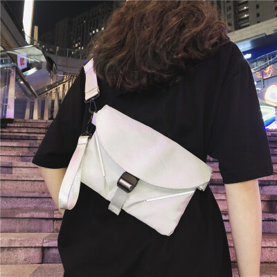 

Tuku bag slanted small bag female backpack bungee trendy chest bag hip-hop street students personality one-shoulder bag male
