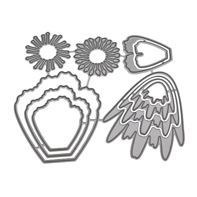 

Siaonvr New Flower Heart Metal Cutting Dies Stencils DIY Scrapbooking Album Paper Card