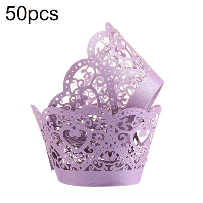 

50Pcs Hollow Cupcake Wrapper Baking Cake Paper Cup DIY Case Party Decoration