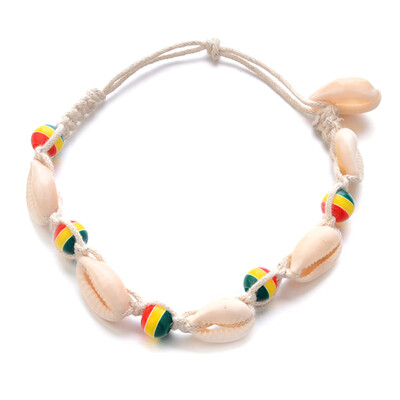

Natural Cowrie Shell Anklet Foot Chain Handmade Adjustable Seashell Beads Bracelet Anklet