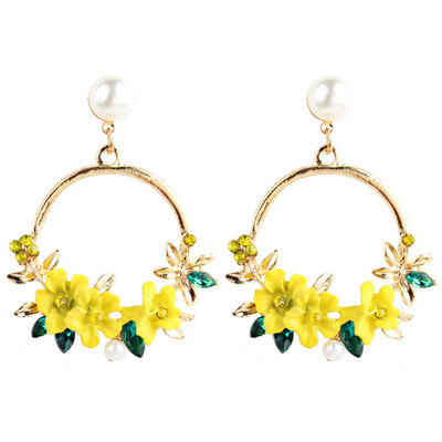 

Flower Earrings Sweet Soft Clay Pearl Earrings Ear Jewelry