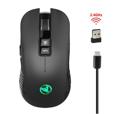 

HXSJ T30 24GHz Optical Wireless Mouse Rechargeable Silent Gaming Mouse 3600DPI Ergonomic Mice LED Backlit for PC Laptop