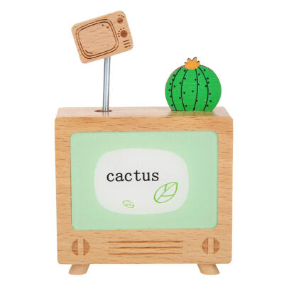 

Beech Cactus TV Automatic Play Music Box Birthday Gift Wooden Ornaments