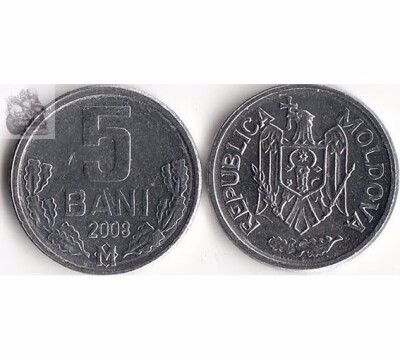 

16mm Moldova 5 Bani Coin European Former Soviet State