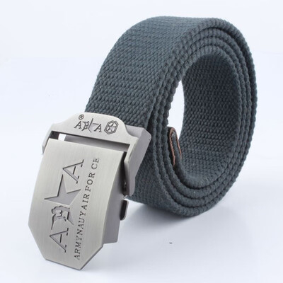 

Trend Canvas Men belt fashion Alloy Automatic buckle Men&Women belt casual sport Canvas weaving Men cowboy pants belt