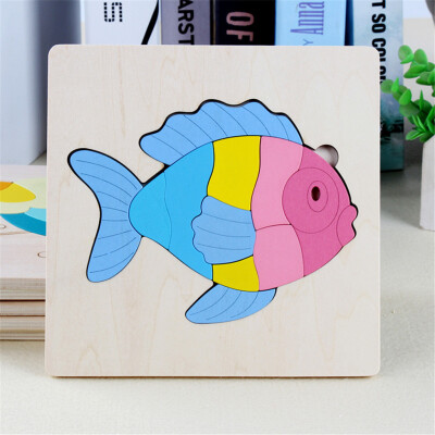 

Gotoamei Wooden Animal Puzzle Educational Developmental Baby Kids Training Toy