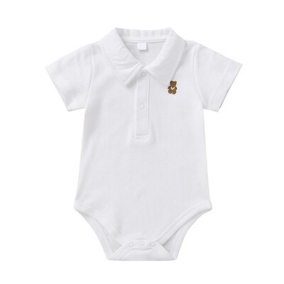 

Summer Casual Fashion Jumpsuits Baby Boy Solid Color Rompers Kids Toddler Bodysuits Short Sleeve Jumpsuits