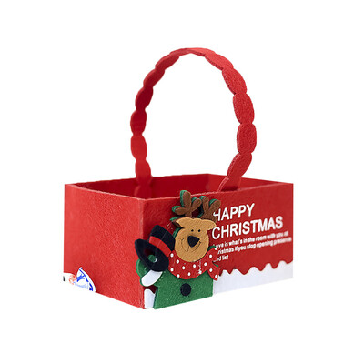 

Toponeto Christmas Fabric Candy Storage Box Creative Flannel Storage Box Mini Gift Box