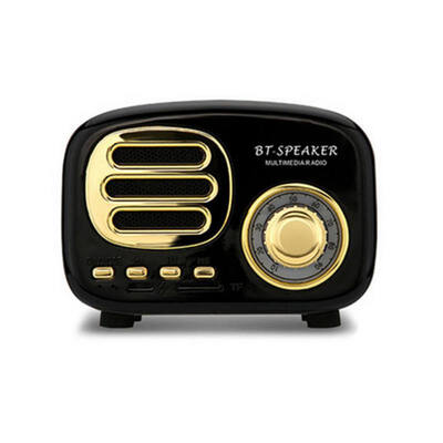 

Mini Retro Bluetooth Speakers HIFI Sound MP3 Music Player Support 32G TF Card AUX with HD Mic for Smartphone PC