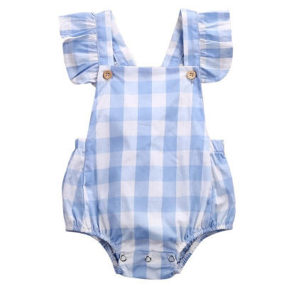 

Cotton Newborn Baby Girls Backless Sunsuit Romper Summer Bodysuit Clothes Outfits 0-18M