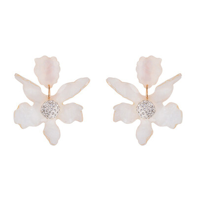 

Big Acrylic Flower Trendy Statement Punk Fashion Crystal Earring Bohemian Wedding Women Boho Jewelry