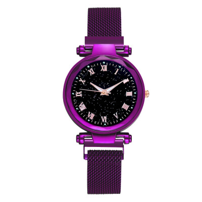 

Fashion Women Watches Romantic Irregular Dial Ladies Analog Quartz Starry Sky Wristwatch Mesh Belt Strap Clock Kol Saati