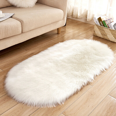 

Siaonvr Soft Rug Chair Cover Artificial Sheepskin Wool Warm Hairy Carpet Seat Mats WH