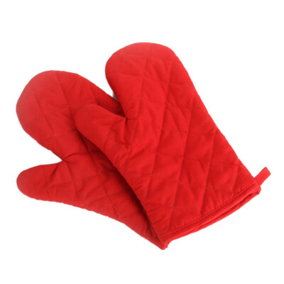 

11-Inch Cross Woven Polyester Cotton Lining Oven Mitts Kitchen Cooking Baking Gloves Heat Resistant Non-Slip Grip Pot Holders