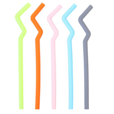 

5pcs Reusable Drinking Straw Silicone Removable Straws Kitchen Party Tool
