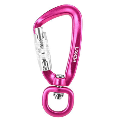 

Lixada Swivel Carabiner Clip 360° Rotatable Spinner Carabiner Small Auto Locking Carabiner Rotational Hammock Hanging Clip Pet Lea