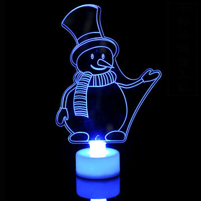 

Christmas Ornaments Home LED Colorful Acrylic Christmas Night Lights Colorful Acrylic Table Lamps for Party Gifts