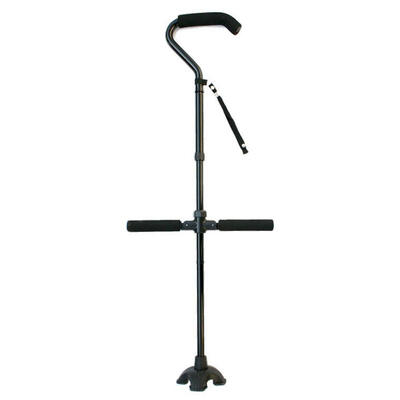 

Non-slip Folding Old Man Walking Cane Hiking Stick Crutch with Four Feet