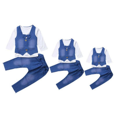 

Toddler Kids Baby Girls Boys Outfits Clothes T-shirt Tops Vest Pants 3PCS Set