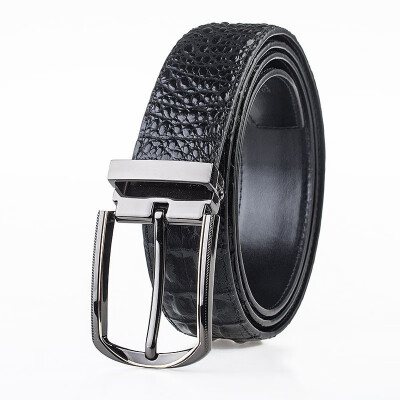 

New Men leather belt high quality Alloy pin buckle belt Business affairs Men high quality casual solid color belt