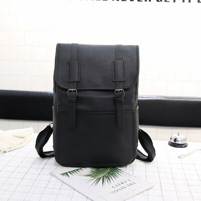 

Backpack mens fashion vintage antique with Korean version of the pu-tide brand personality student bag travel casual shoulder bag