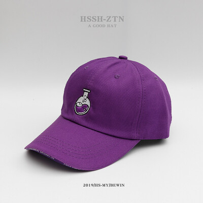 

Hat ladies summer sun protection baseball cap Korean version cartoon embroidered cap mens outdoor outing sun hat custom