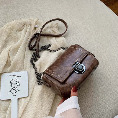 

Tailored Women 2019 New Retro Shoulder Bag Fashion Messenger Bag Chain Small Square Bag