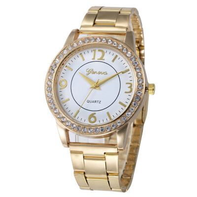 

Relogio Feminino 2018 Top Brand Fashion Quartz Watches Women Gold Geneva Watch Casual Stainless Steel Dress Wristwatches 233