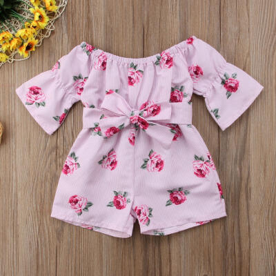 

Pretty Toddler Kids Baby Girl Romper Floral Bodysuit Sunsuit Playsuit Clothes