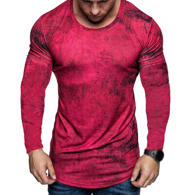 

Men Pullover Tops Long Sleeve Autumn & Winter Loose Thermal Round Neck Shirts