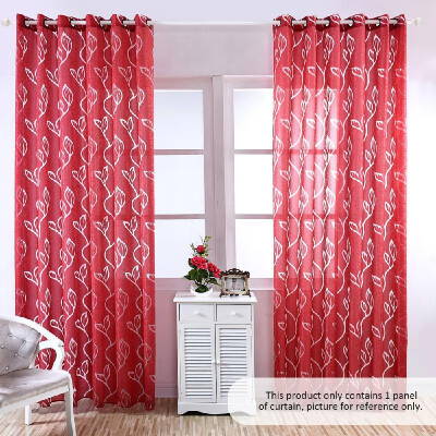 

39 98 inches Polyester Semi-Blackout Grommet Top Window Curtain Panel Living Room Bedroom Hotel Voile Curtain Drape--Grey